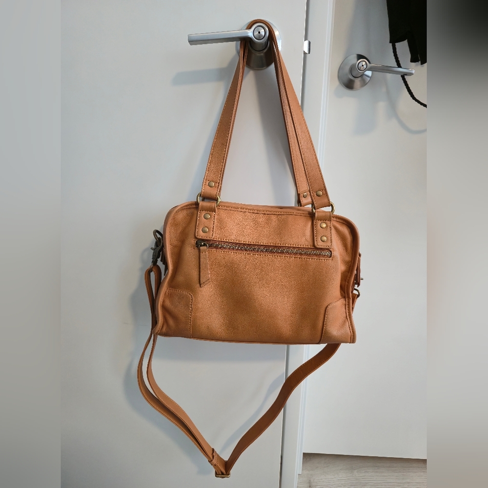 Tan Leather Crossbody Bag